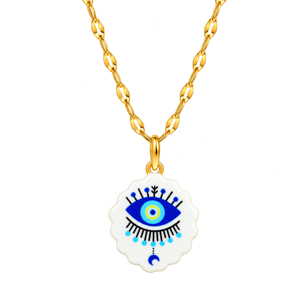 COLLAR OJITO BOHO AZUL