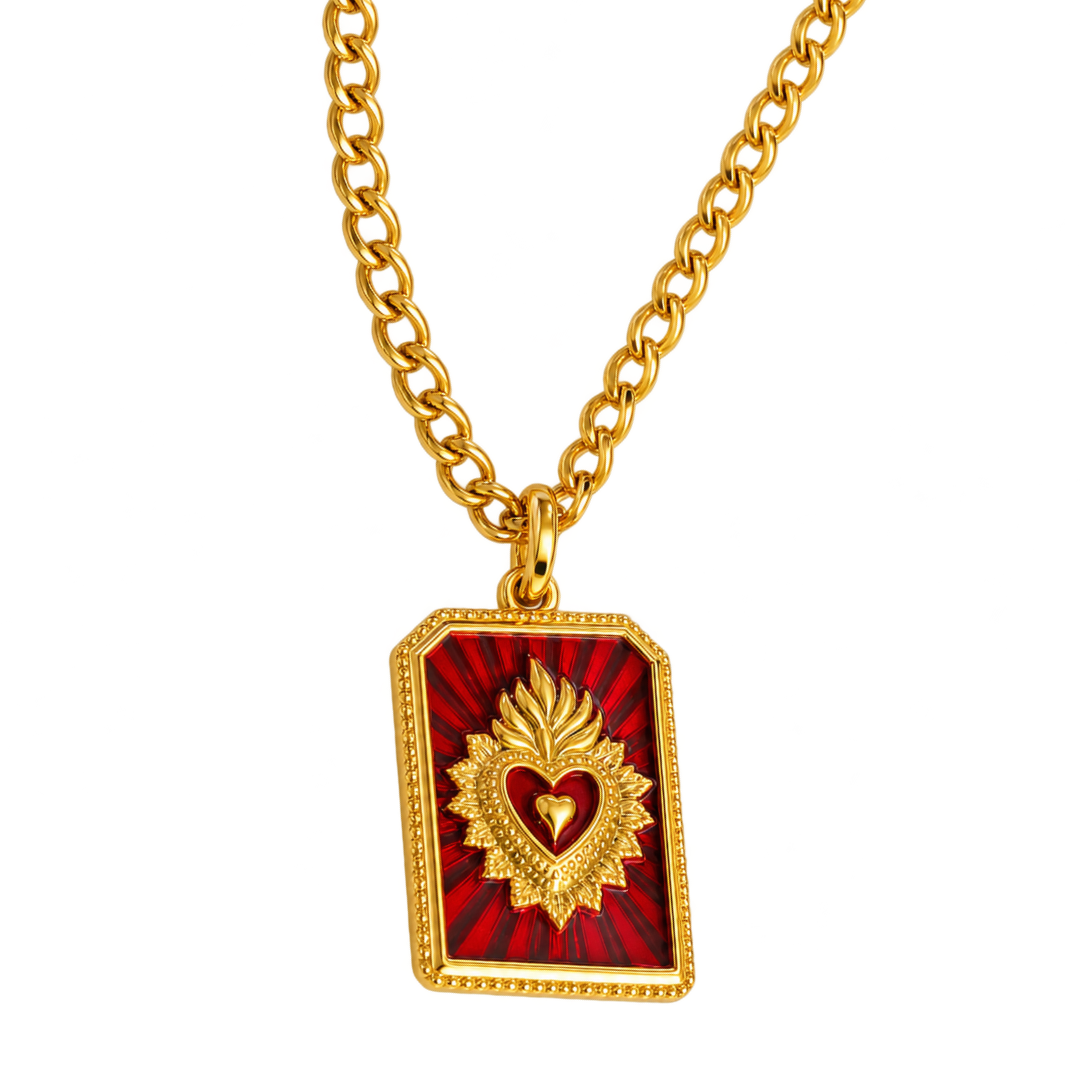COLLAR SAGRADO CORAZON RED