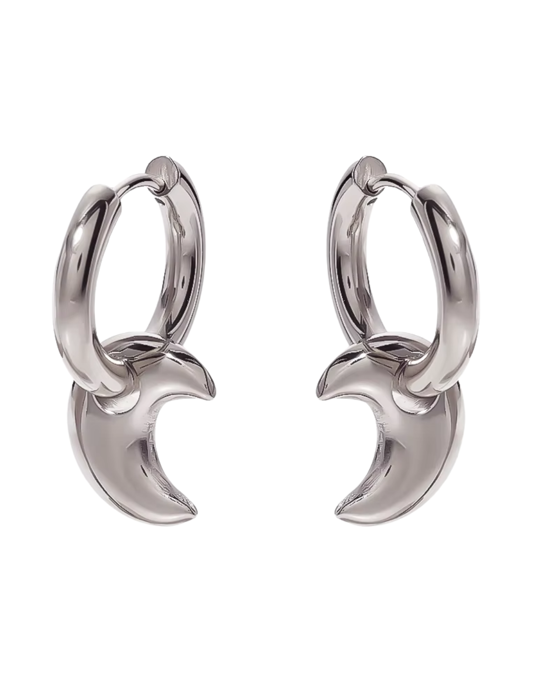 AROS HOOPS MOON SILVER