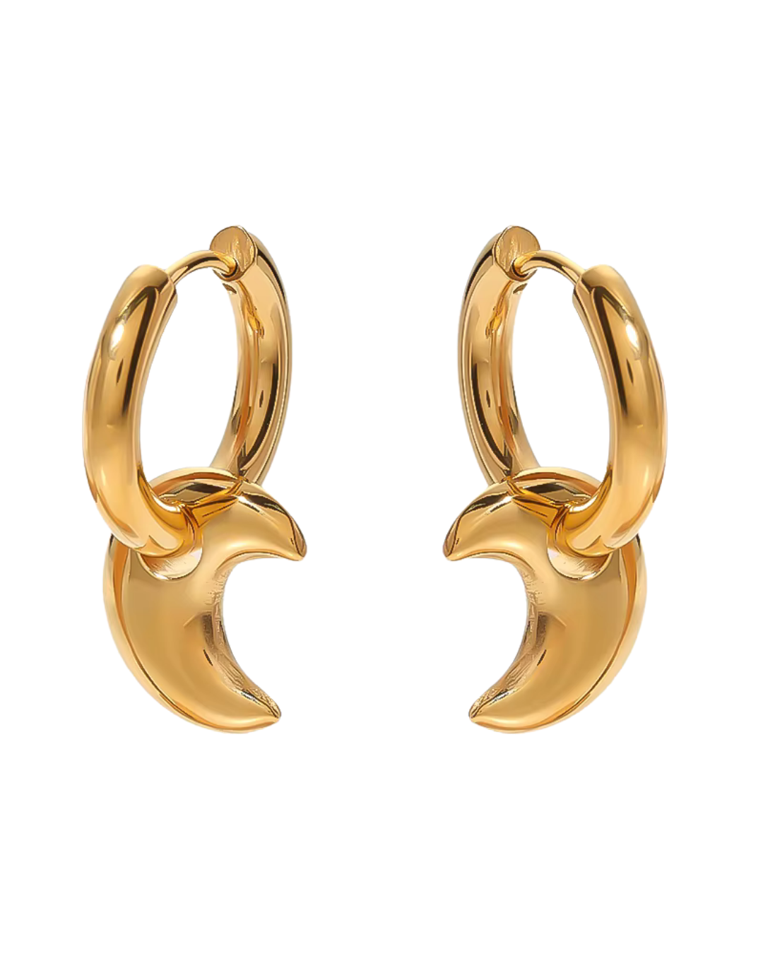 AROS HOOPS MOON GOLD